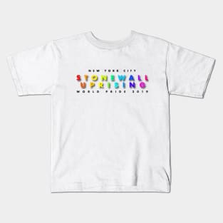 Commemorative World Pride 2019 T-Shirt -  Stonewall Riots 50th Anniversary Kids T-Shirt